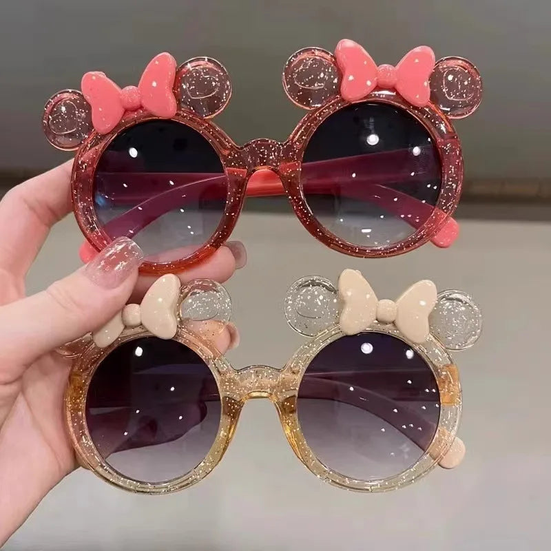 Trendy UV Resistant Kids Sunglasses with White Frame