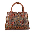 Vintage Flower Tote Bag with Zipper