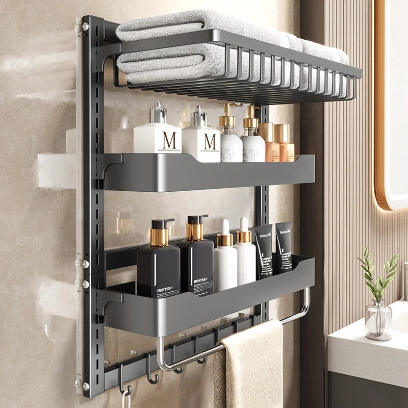 Luxury Bamboo Bathroom Cabinet - Space-Saving & No-Drill