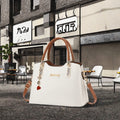 Women's PU Leather Handbag Set - Tote & Crossbody