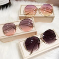 2026 Luxury Rimless Women's UV400 Gradient Sunglasses