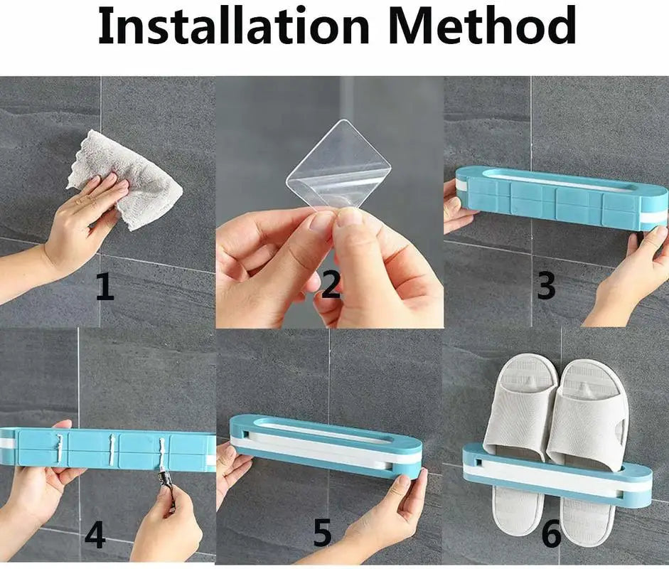 3-in-1 Folding Wall-Mounted Shoe Rack