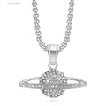 Iced Gold Pendant with Pear Zircon Design