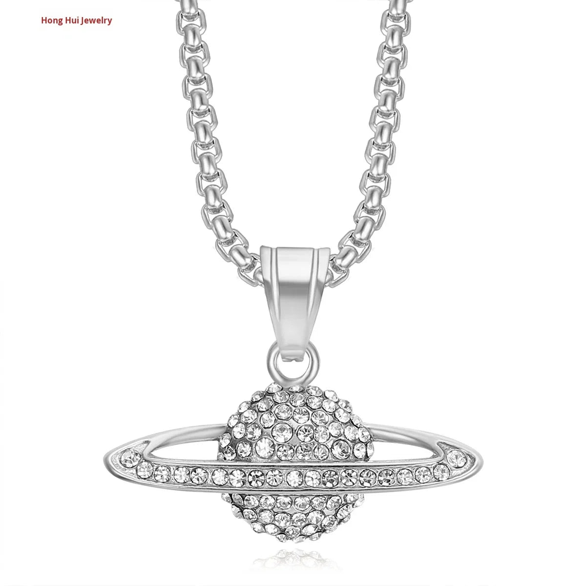 Iced Gold Pendant with Pear Zircon Design