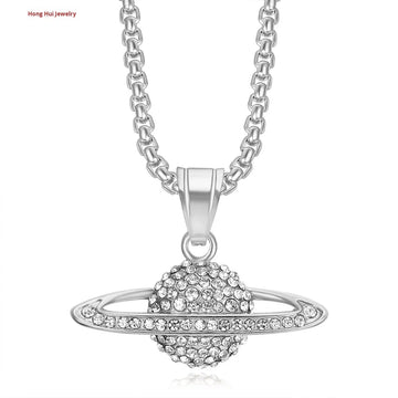 Iced Gold Pendant with Pear Zircon Design