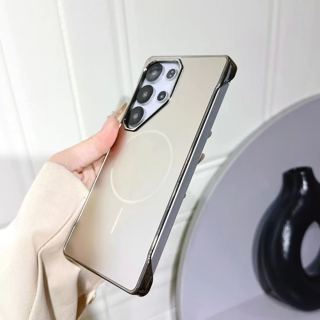 Japanese & Korean AG Fine Sand Magnetic Suction Case for Samsung – Matte Shockproof Magnetic Cover