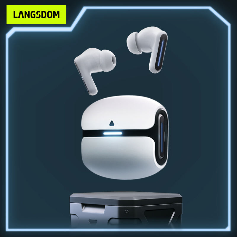 Langsdom Airbuds with ANC & ENC – Super Bass Wireless Gaming Earbuds with Noise Cancellation