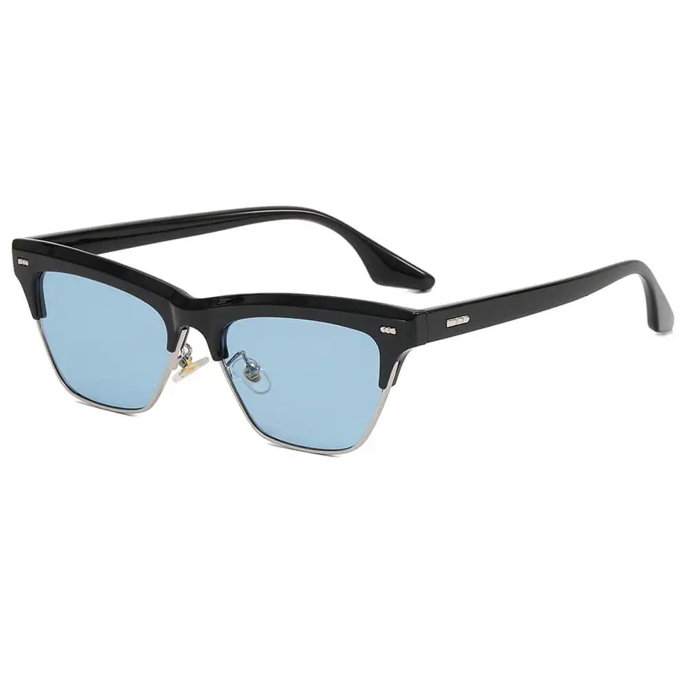 Retro Half-Rimless Cat Eye Sunglasses by Superhot
