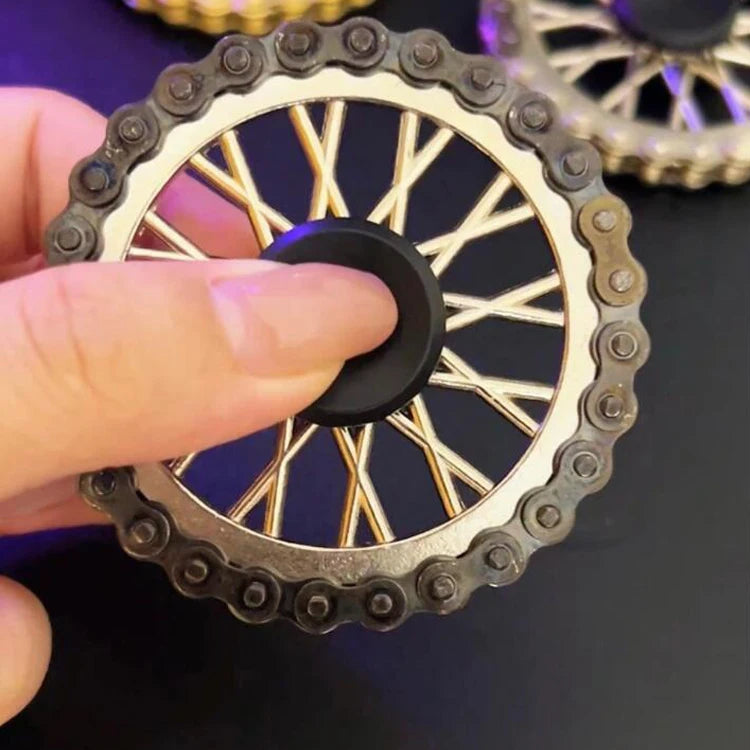 Flywheel Gear Metal Bike Chain Fidget Spinner for Adults