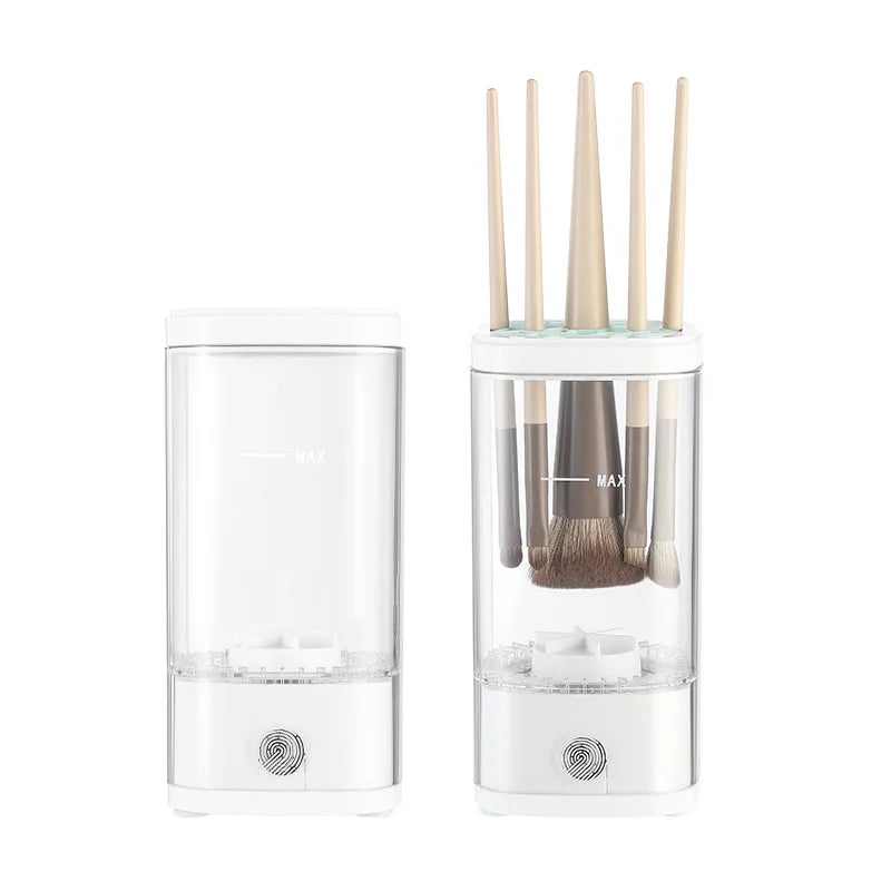 Hot Selling Makeup Brush Automatic Cleaner Electric Beauty Egg Powder Puff Powder Compact Cleaner Storage Box