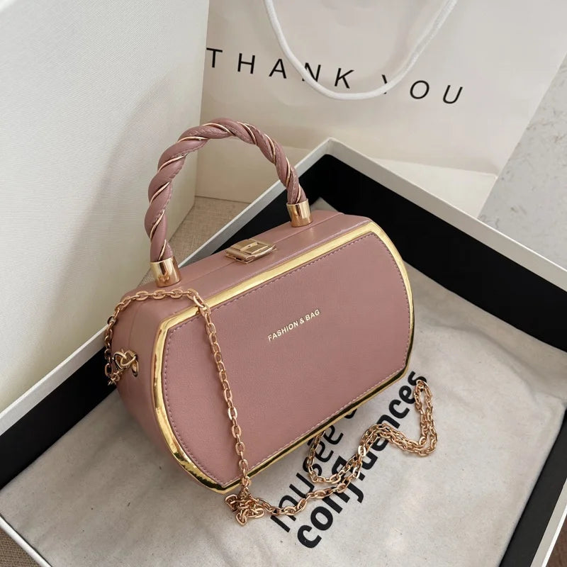 New Fashionable Women's One Shoulder PU Leather Handbag High