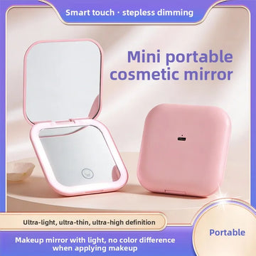 Square Portable Gift Handheld Folding Magnifying LED Light Charging