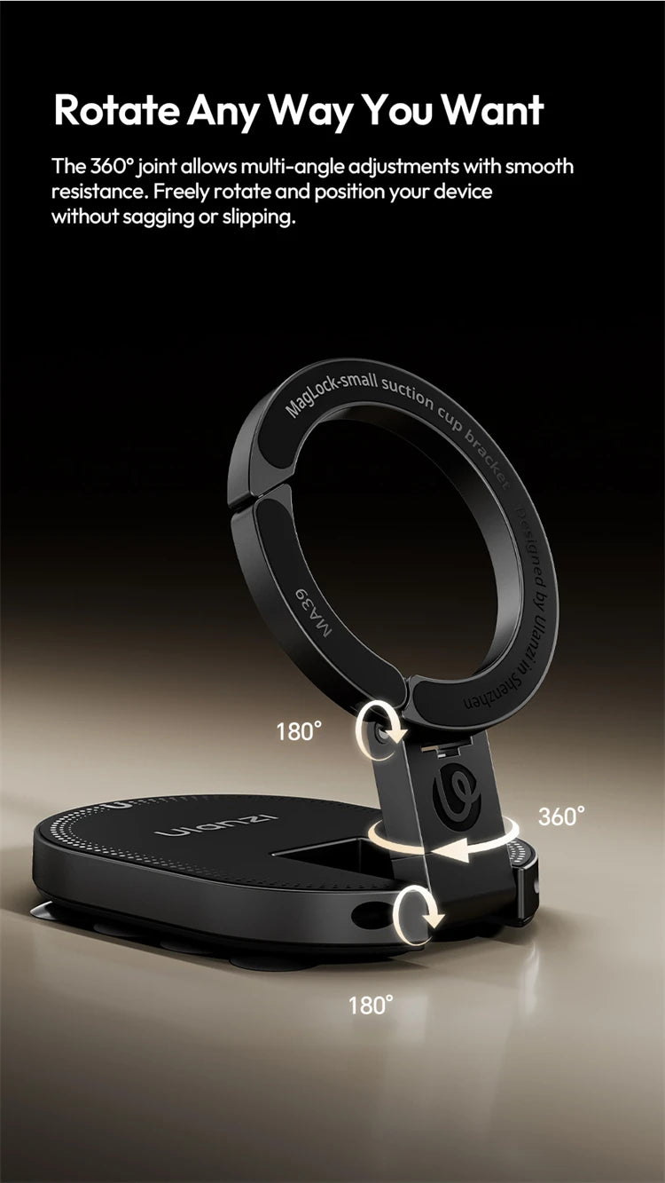 Suction Cup Magnetic Phone Holder Climbing Buckle Folding Rotating