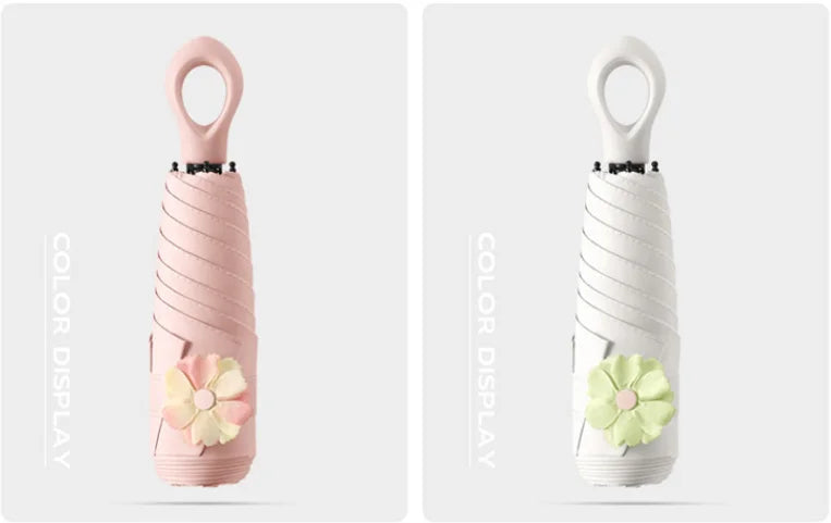 Modern Style 5-Fold Flower Umbrella Manual Compact Design