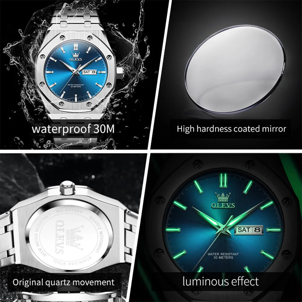 OLEVS Luxury Waterproof Quartz Watch