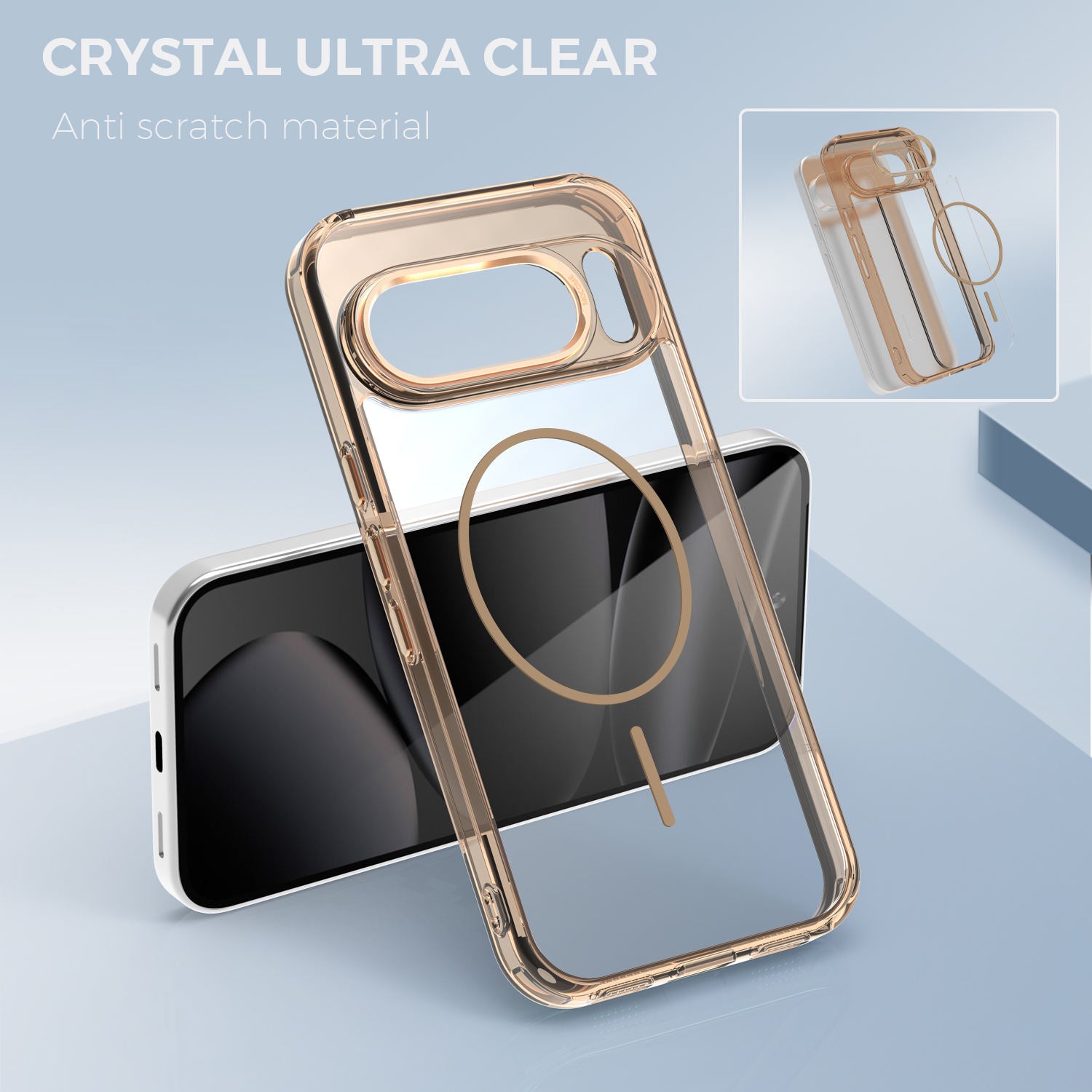 Magnetic Clear Military Shockproof Protective Case for Pixel