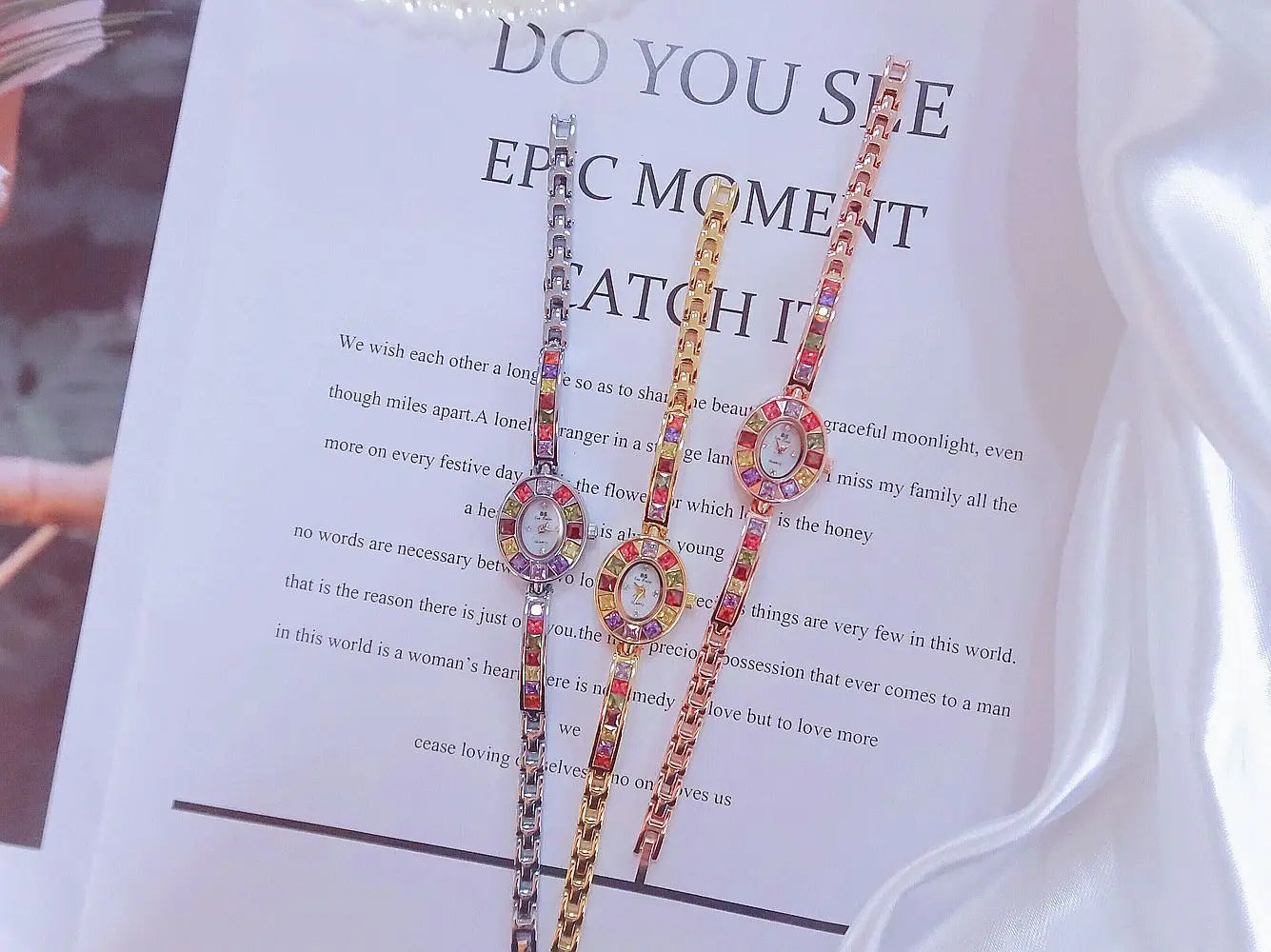 Elegant Luxury Zircon Quartz Watch for Women