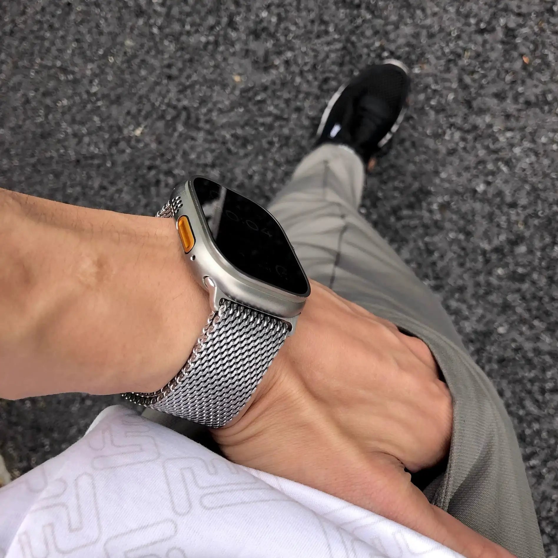 Casual Breathable Coarse Mesh Milanese Loop Magnetic Stainless for