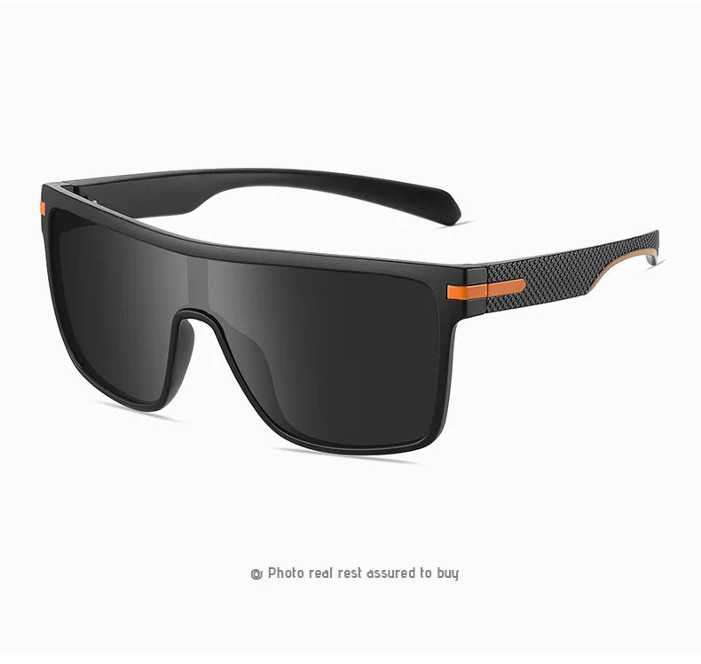 Oversized Transparent Frame Polarized Sunglasses