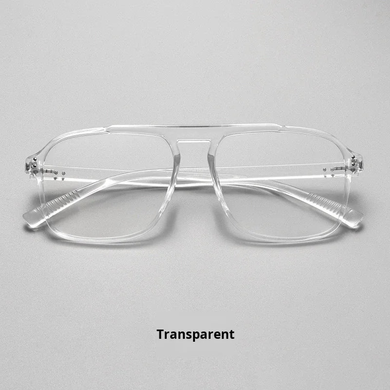 New TR Big Frame Vintage Square Full-Rim Lightweight Geometric Pattern Plastic Lenses Unisex Glasses 85199 Optical Wholesale