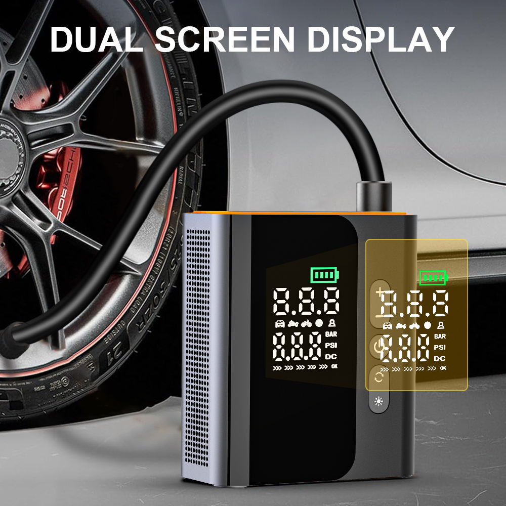 AirPro Smart Tyre Inflator – Wireless Portable Air Compressor with LCD Pressure Display