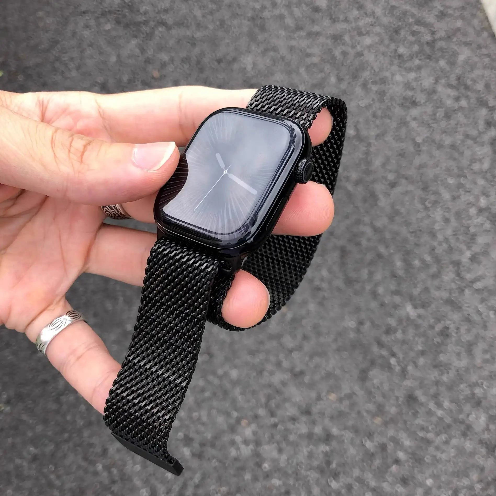 Casual Breathable Coarse Mesh Milanese Loop Magnetic Stainless for