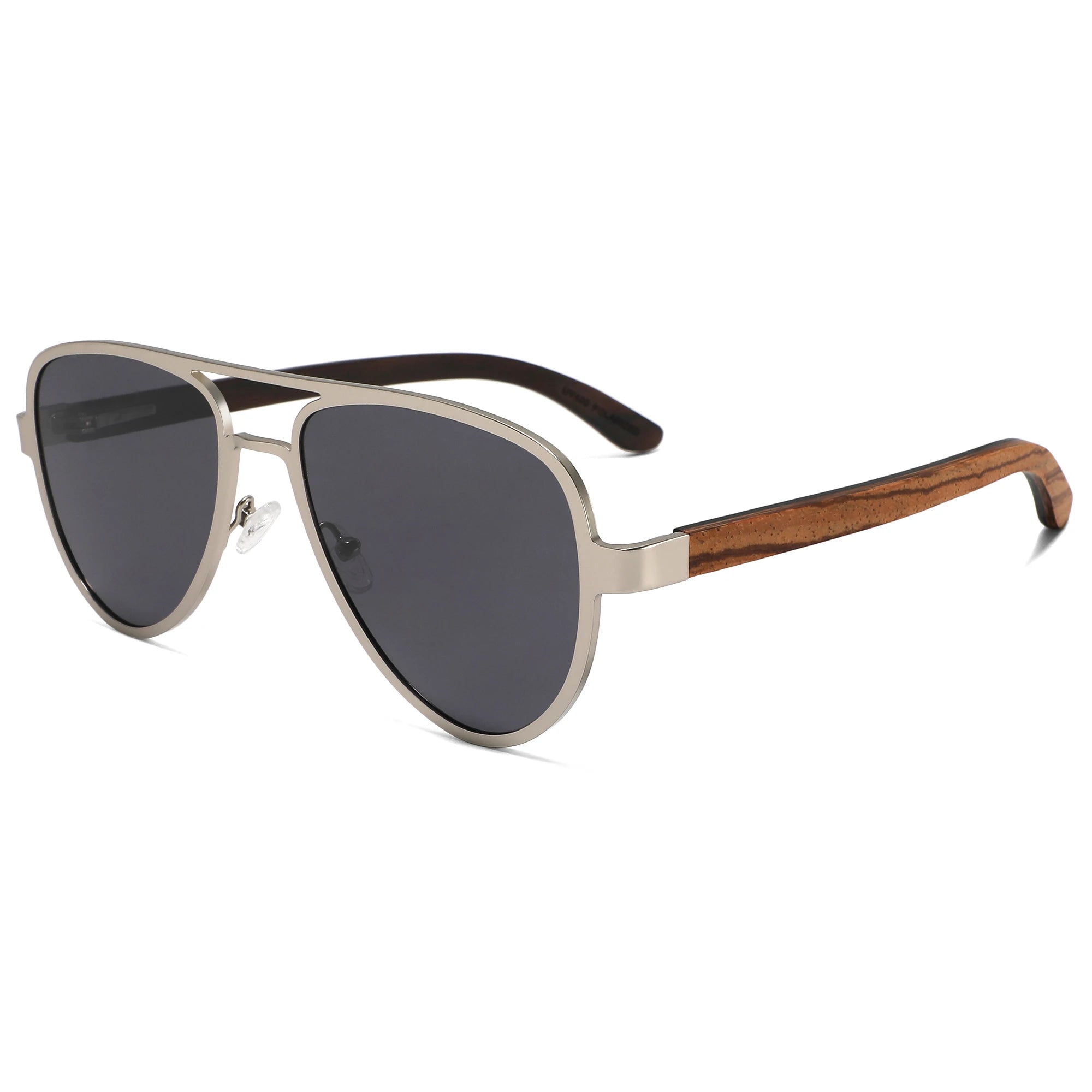 Wood Temple Polarized Retro Sunglasses