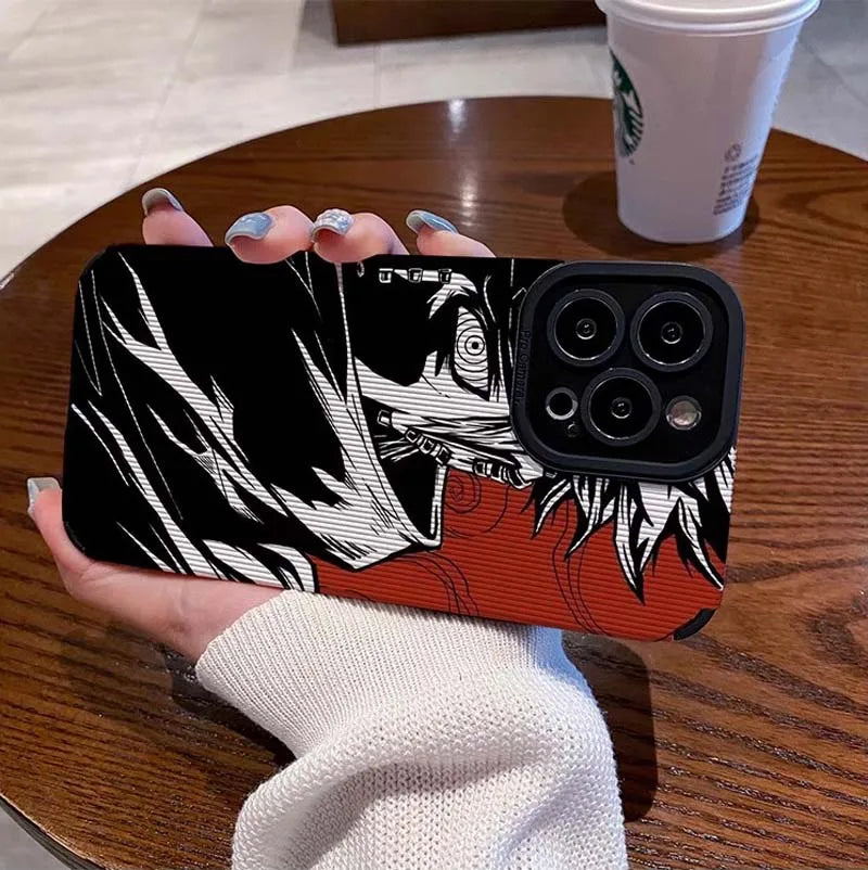 Naruto Pain Cartoon Fighter TPU Leather iPhone Case