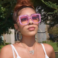 Luxury Rhinestone Oversized Sunglasses for Women 2026