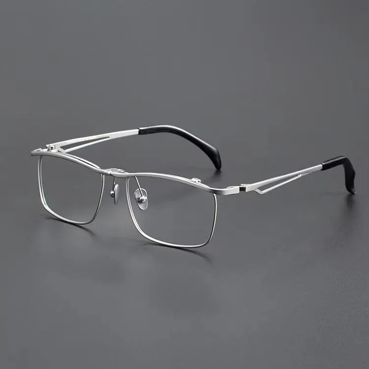 180° Flip-Up Titanium Eyeglass Frame for Reading