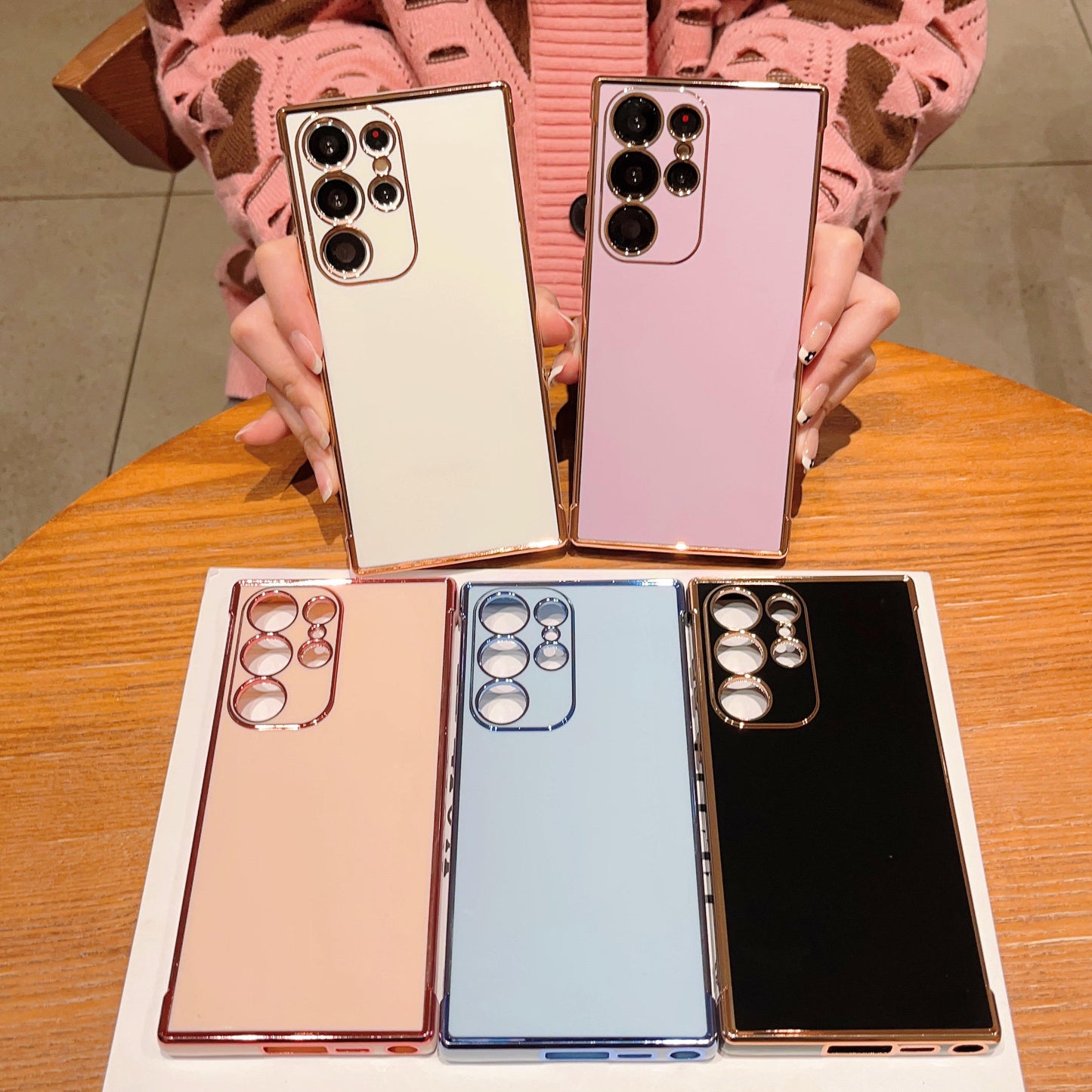 Luxury Plating Shockproof Soft TPU Phone Case for Samsung