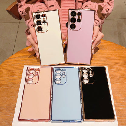 Luxury Plating Shockproof Soft TPU Phone Case for Samsung