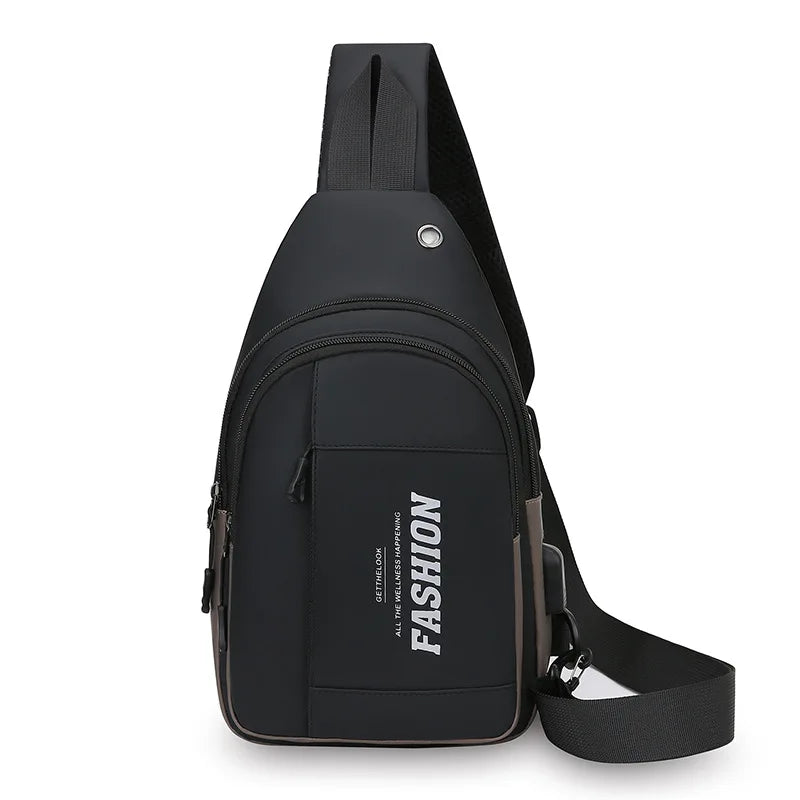 New Men's Chest Bag Anti Splashing Travel Outdoor Chest Bag