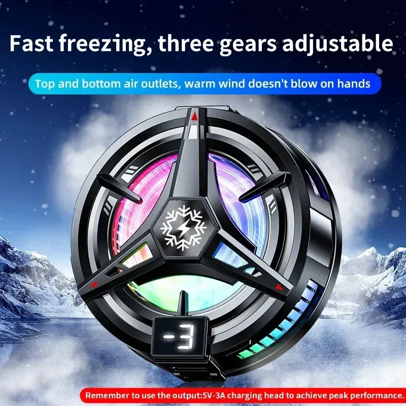 Three Gears Adjustable Magnetic Suction Mobile Phone Cooler Back Clip