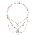 Elegant Pearl Heart Layered Necklace for Women