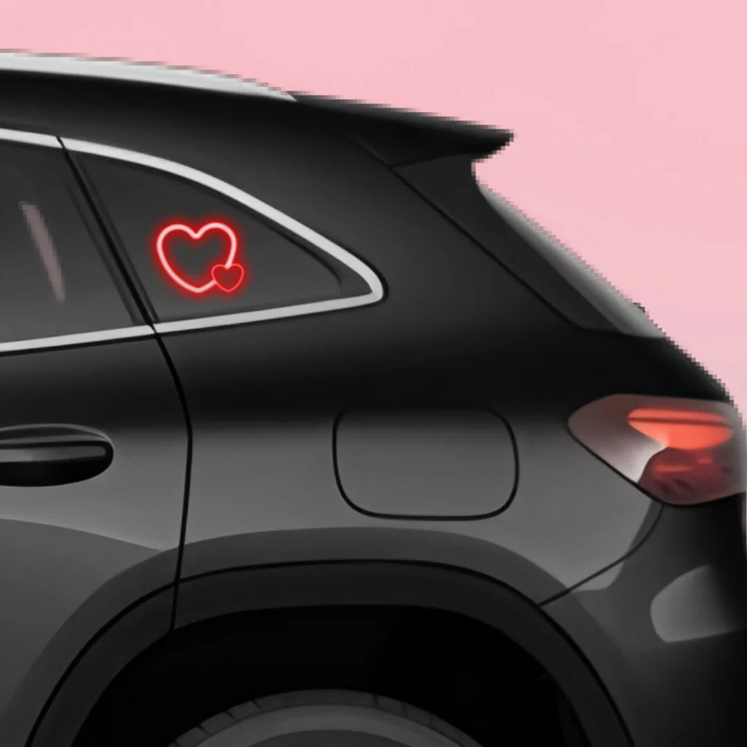 P5 Universal Decorative Light Heart - Shaped Car Safety Adjustable