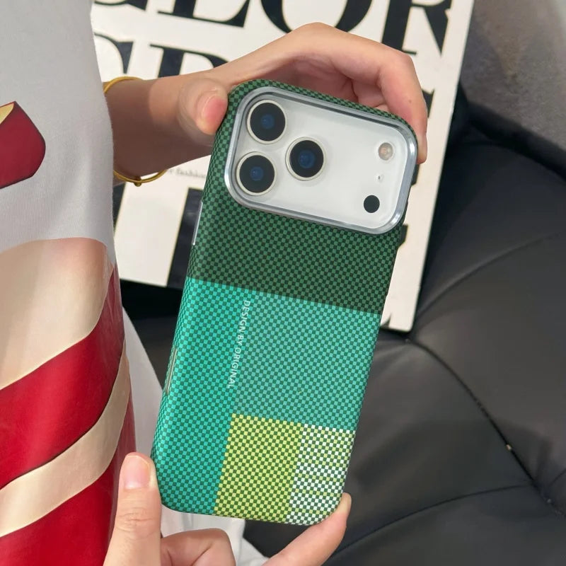 New Color Matching Carbon Fiber Textured Magnetic Case for iPhone