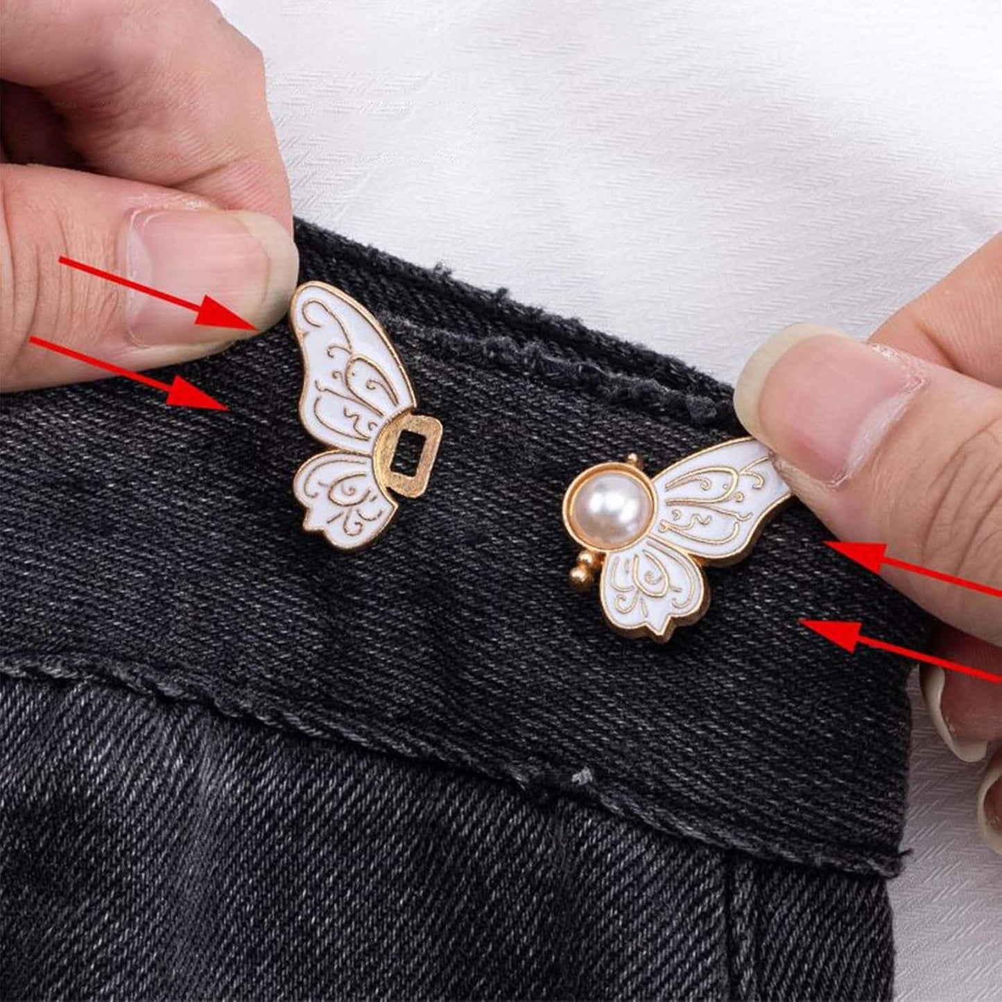 Eco Butterfly Button Set – 8pcs Zinc Alloy Clips(3-Piece Combo)