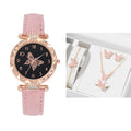 Women's Butterfly Quartz Watch with Lotus Shell