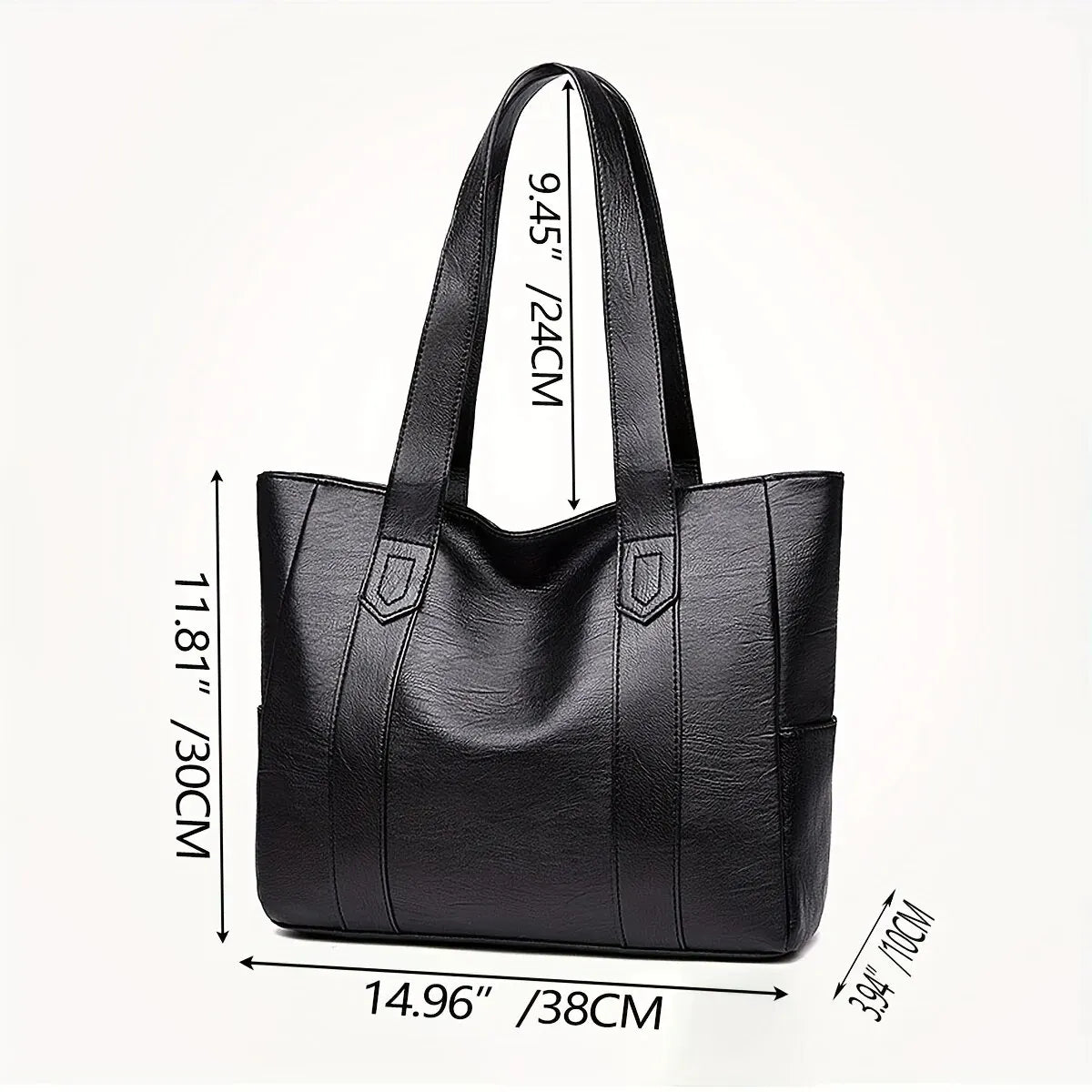 Vintage Retro Vegan Shoulder Bag Large Capacity Women's Casual