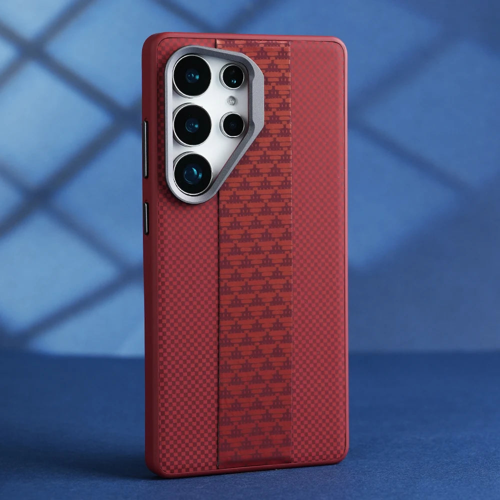 Custom PU Leather Phone Case for Samsung and Iphone Triangular Pattern Case
