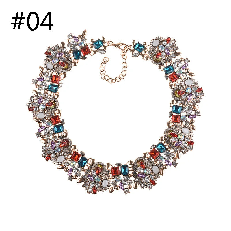 Luxury Crystal Gemstone Necklace - Women's Jewelry