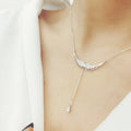 925 Sterling Silver Wings Necklace with Zircon