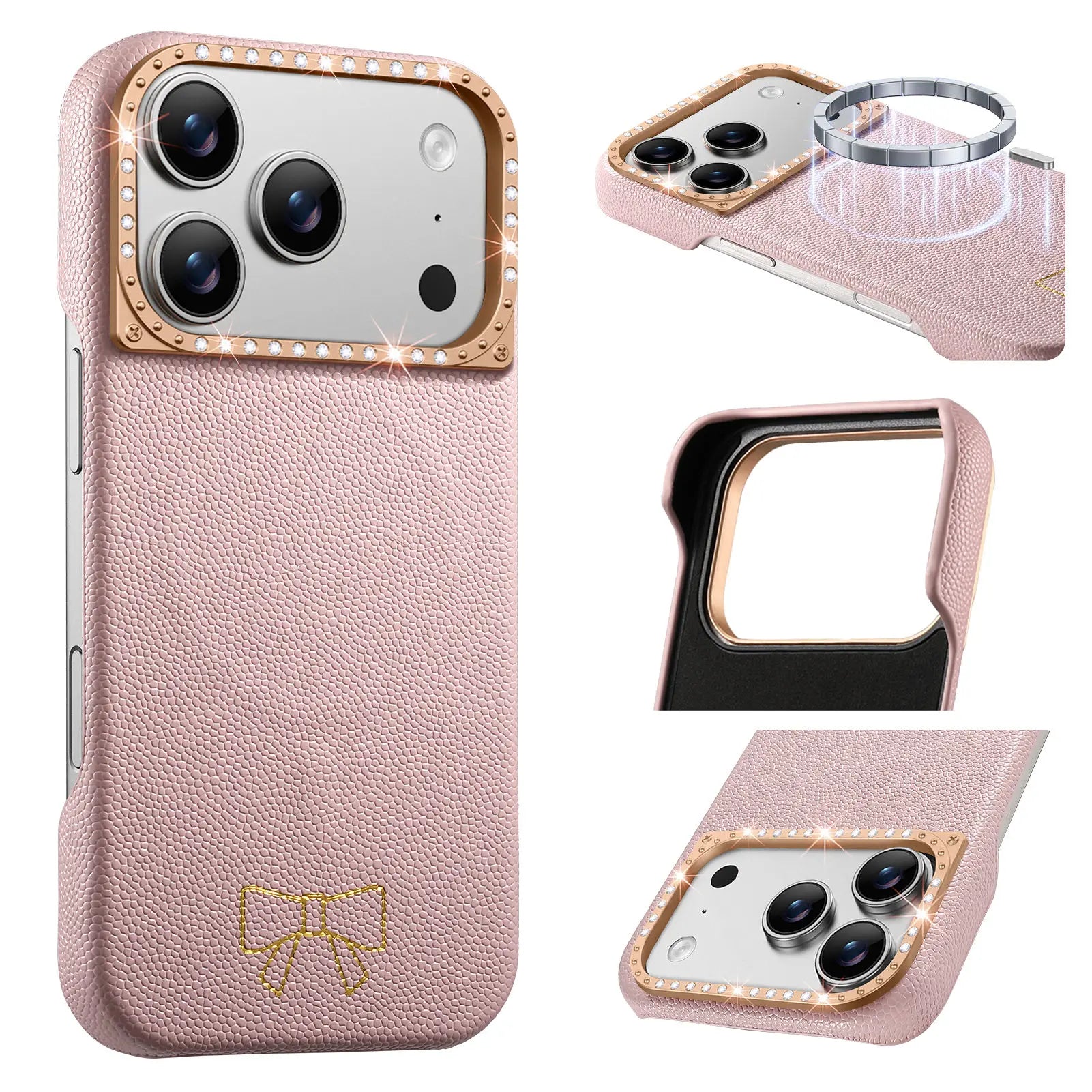 Fashion Magnetic PU Leather Girl Phone Cases for iPhone