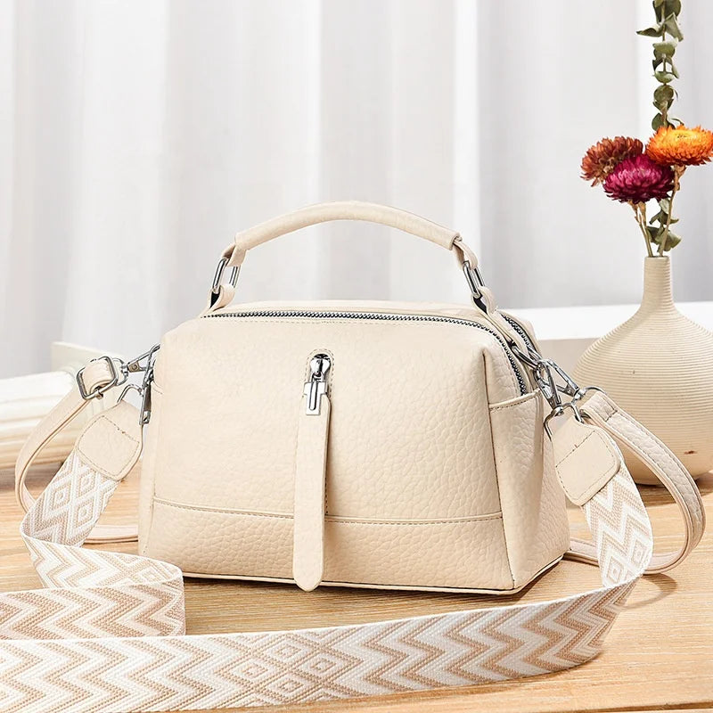 New Style Korean Fashion Handbag Large Capacity Solid Color