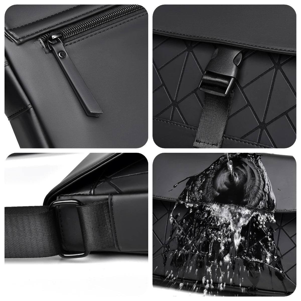 Unisex New PU Leather Crossbody Bag with Fashionable Design,