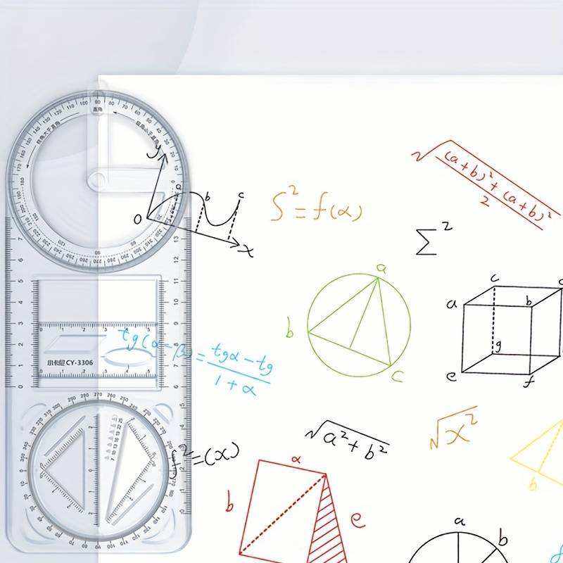 Bview Art Student Plastic Ruler – Square & Geometric Figure Rulers