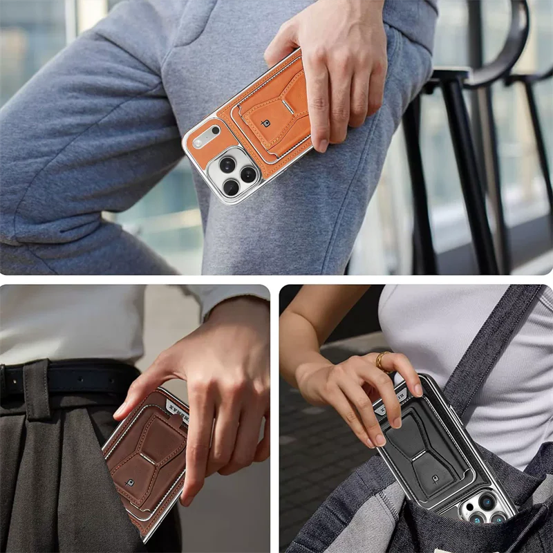 2 in 1 Detachable Wallet Phone Case With Magnetic Card Holder