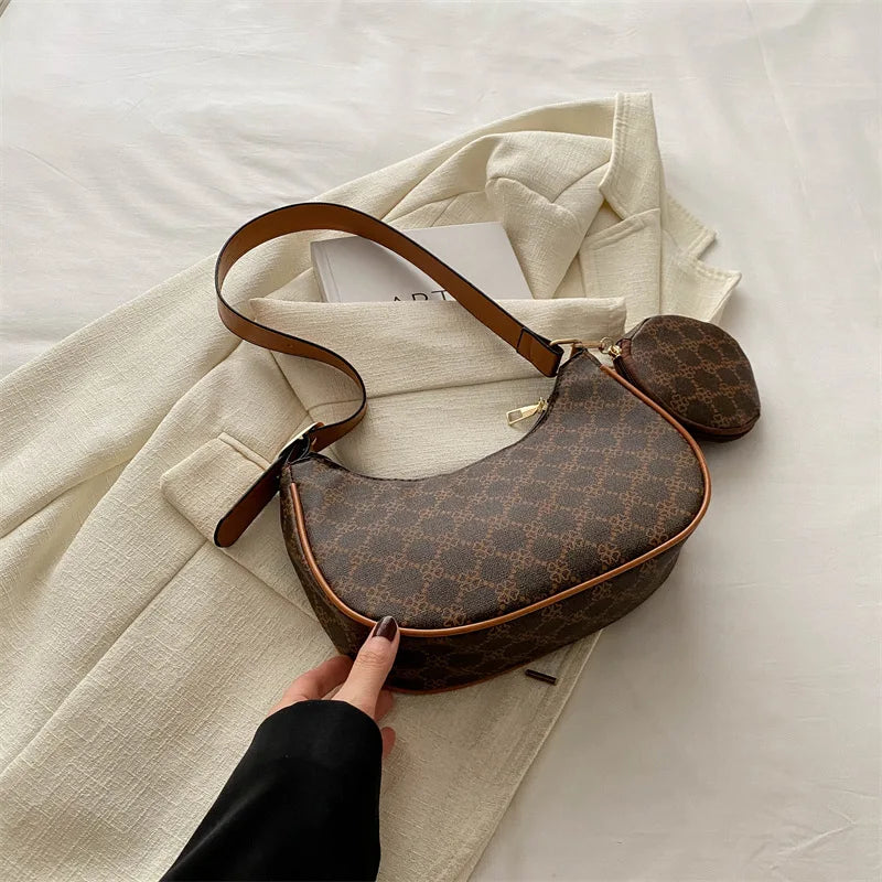 Fashion Luxury Branded Ladies PU Leather Cross Body Tote Bag