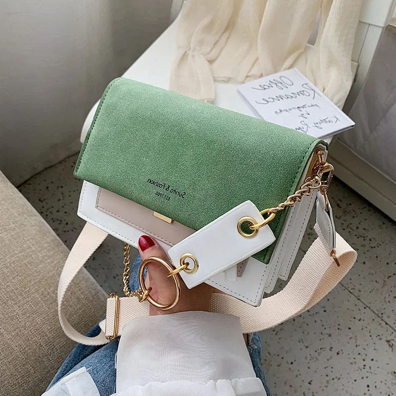 Elegant Women's Leather Chain Shoulder Bag